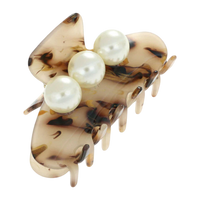 L. Erickson Monica Jaw, pearl hair clip, claw hair clip with pearls, L. Erickson hair accessories, acetate pearl jaw clip, elegant pearl claw clip, women’s pearl hair accessory, secure claw clip, luxury hair clip, Monica Jaw pearl clip