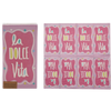 Packaging of 'La Dolce Vita' with pink and white design on a white background