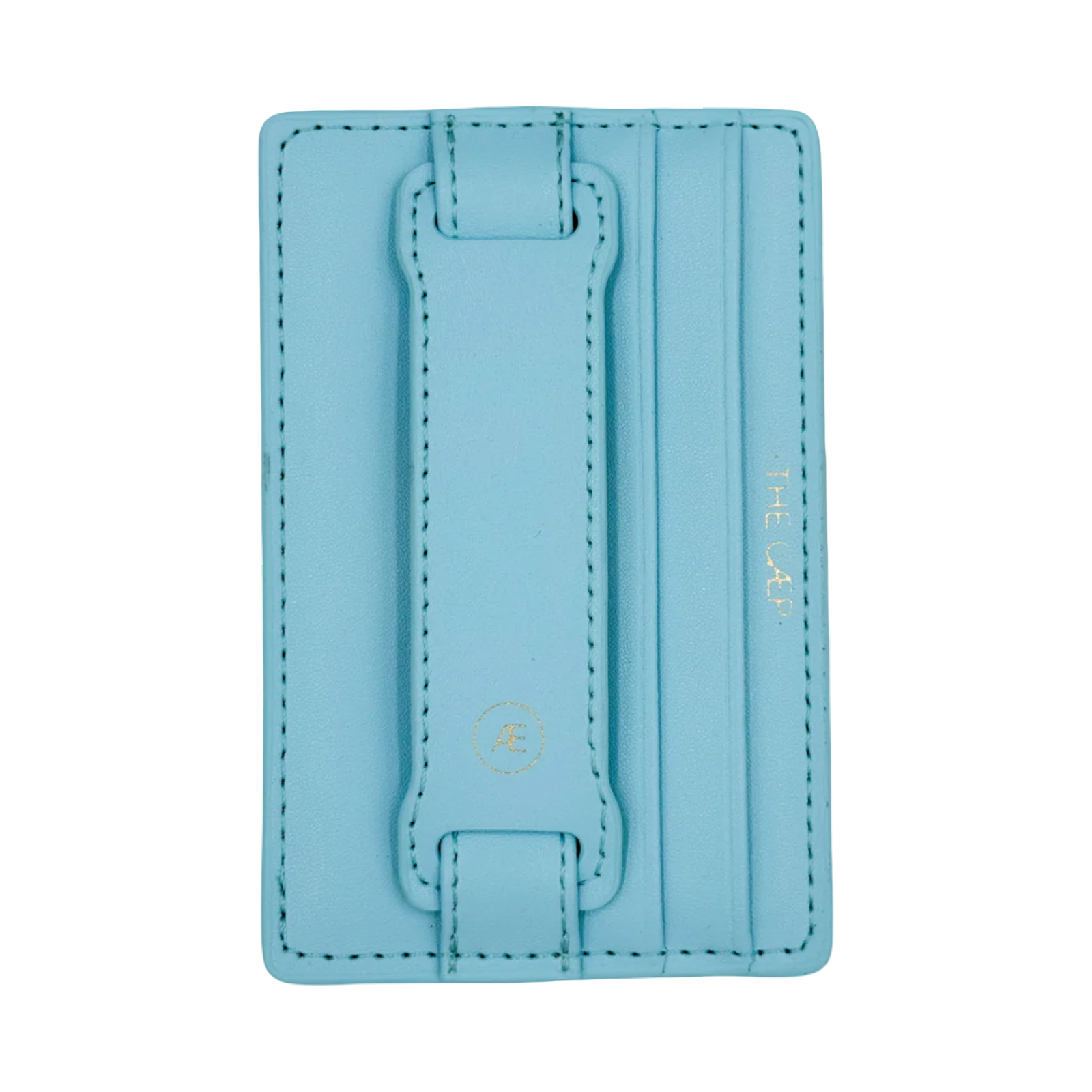 Light blue cardholder with 'THE LEX' branding on a white background