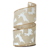 Linen Bunny Easter Decorative Wire Ribbon