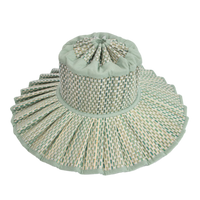 Lorna Murray Fiji hat, foldable sun hat, UPF 50+ hat, woven travel sun hat, Fiji sun hat, packable beach hat, grass fibre hat, summer hat with seafoam trim, stylish sun protection, Lorna Murray travel hat

