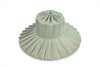 Lorna Murray Fiji hat, foldable sun hat, UPF 50+ hat, woven travel sun hat, Fiji sun hat, packable beach hat, grass fibre hat, summer hat with seafoam trim, stylish sun protection, Lorna Murray travel hat

