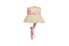 Lorna Murray Pleated Hat Pink Bow Summer Sun Hat Kathy Hilton