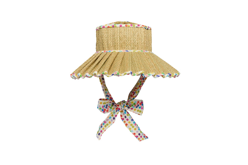 Lorna Murray hat, rainbow sun hat, polka dot hat, luxe seven seas hat, foldable sun hat, pleated brim hat, vacation hat, beach hat, stylish sun protection, summer hat for women