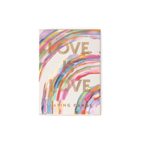 Love is Love playing cards, rainbow poker deck, LGBTQ+ gift idea, custom playing cards, gold foil playing cards, designworks ink cards, rainbow card game set, inclusive playing card deck, housewarming gift cards, stylish 52 card deck