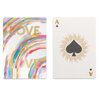 Love is Love playing cards, rainbow poker deck, LGBTQ+ gift idea, custom playing cards, gold foil playing cards, designworks ink cards, rainbow card game set, inclusive playing card deck, housewarming gift cards, stylish 52 card deck