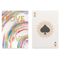 Love is Love playing cards, rainbow poker deck, LGBTQ+ gift idea, custom playing cards, gold foil playing cards, designworks ink cards, rainbow card game set, inclusive playing card deck, housewarming gift cards, stylish 52 card deck