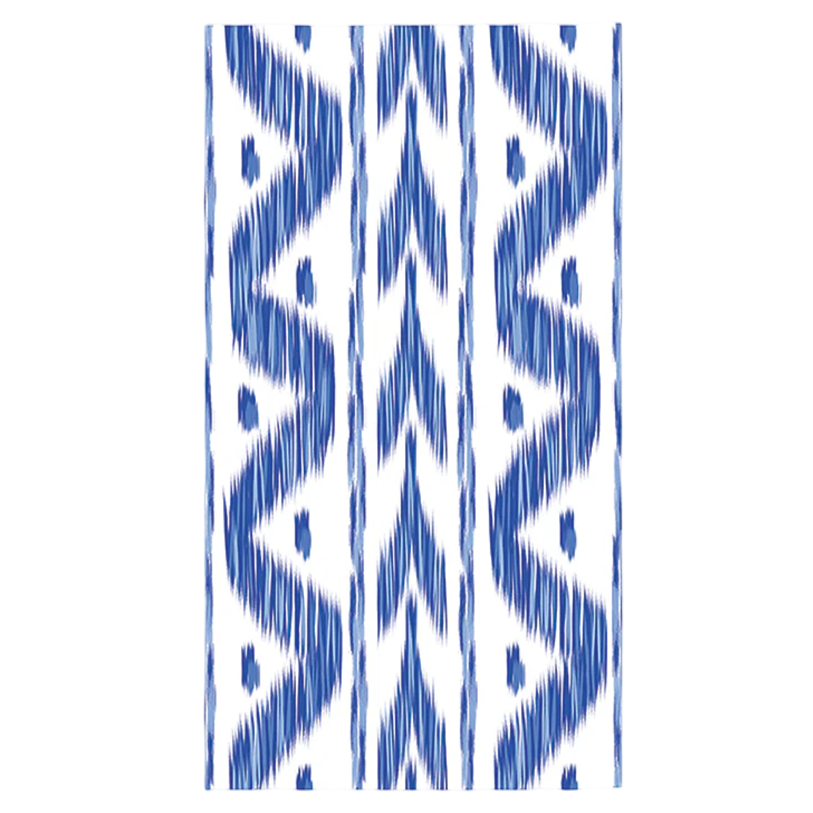 Lucy Grymes blue ikat patterned paper dinner napkins and guest towels set