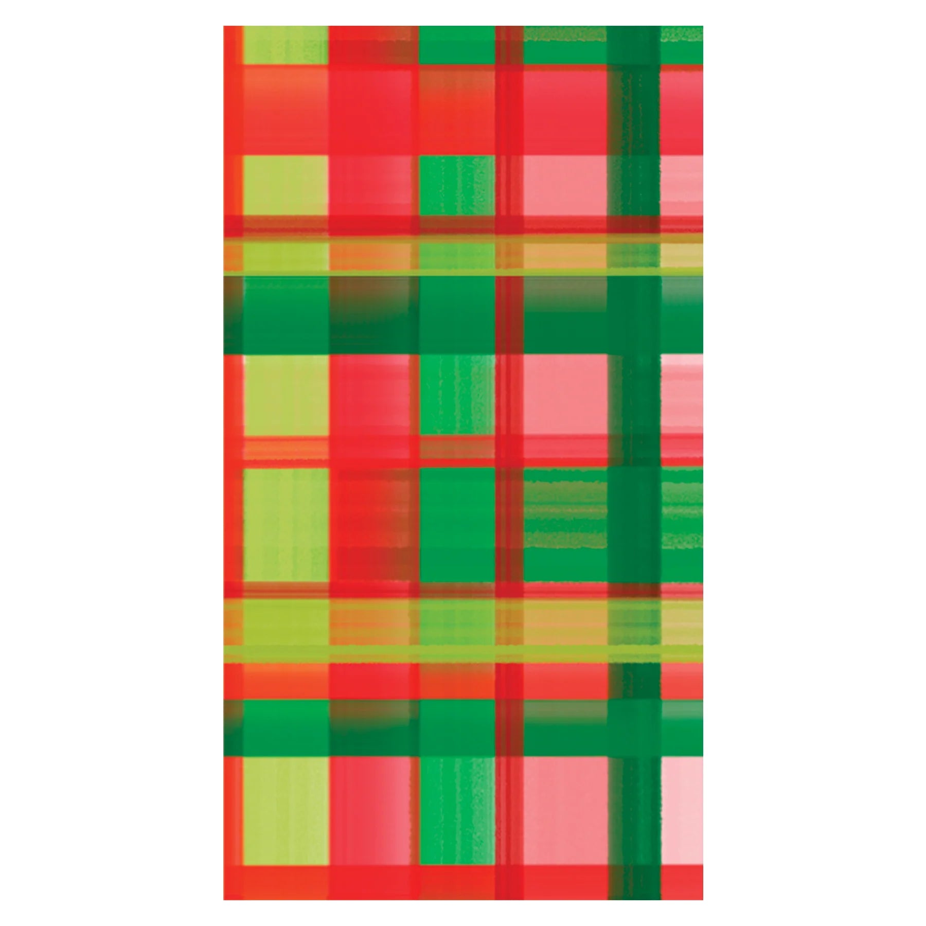 Lucy Grymes plaid red and green linen-feel holiday paper napkins – pack of 25