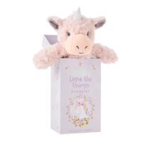 Luna Unicorn Boxed Snuggler ELegant baby