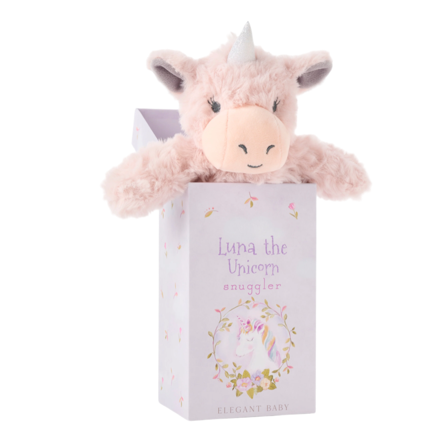 Luna Unicorn Boxed Snuggler ELegant baby