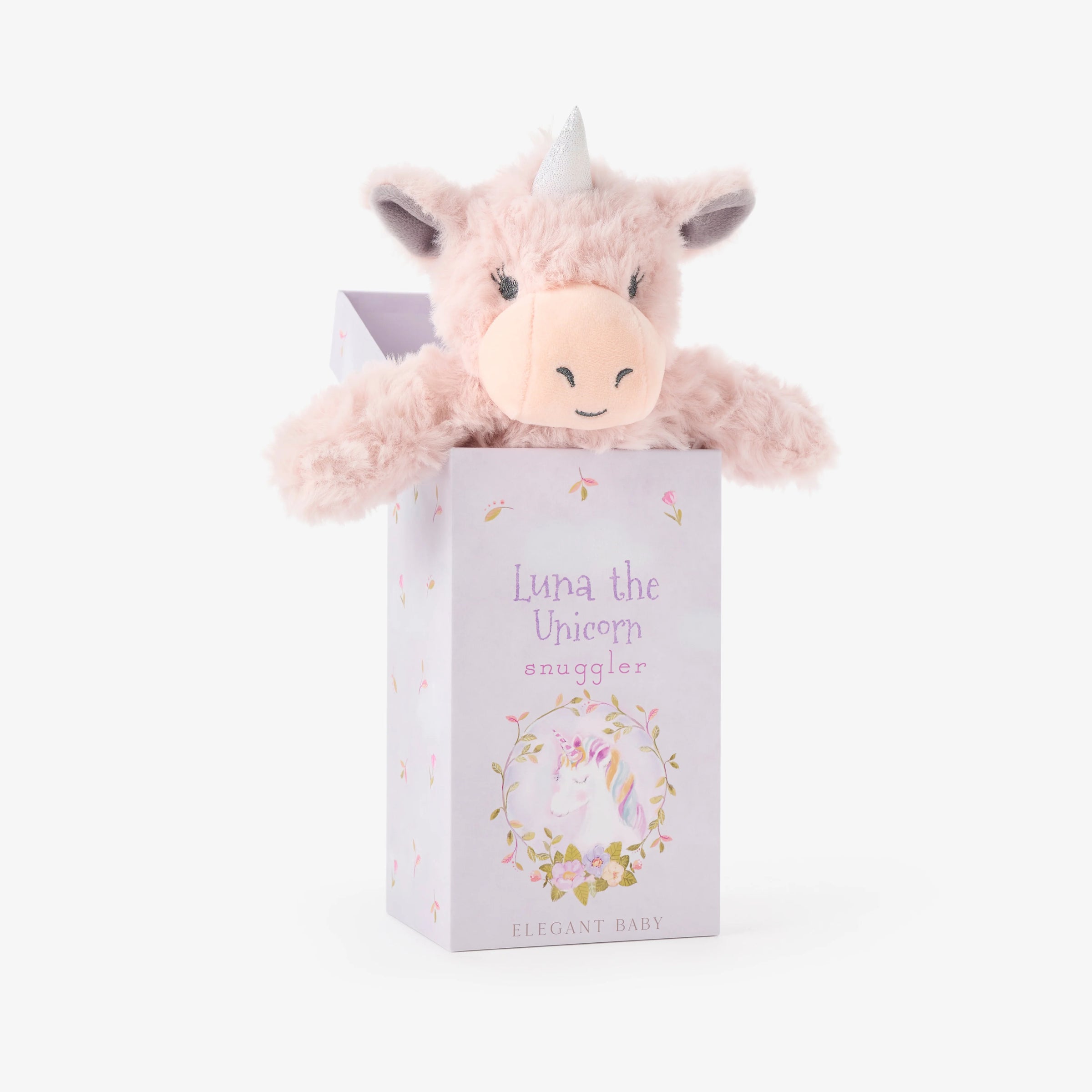 Luna Unicorn Boxed Snuggler ELegant baby