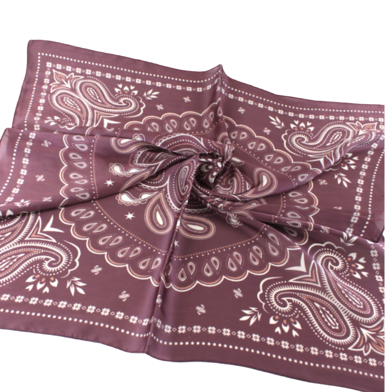 Maroon Bandana Square Scarf | 27 Inch Fashion Scarf