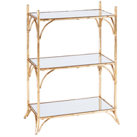 Napa Home and Garden Daphne Side Table Chinoiserie Gold Mirrored Accent