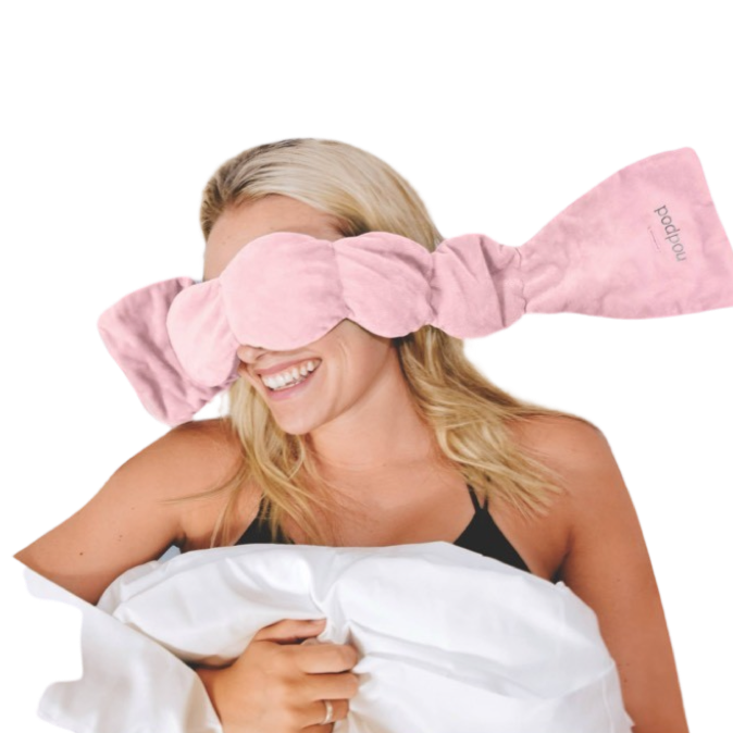 NodPod Weighted Sleep Mask for Eyes  Blush