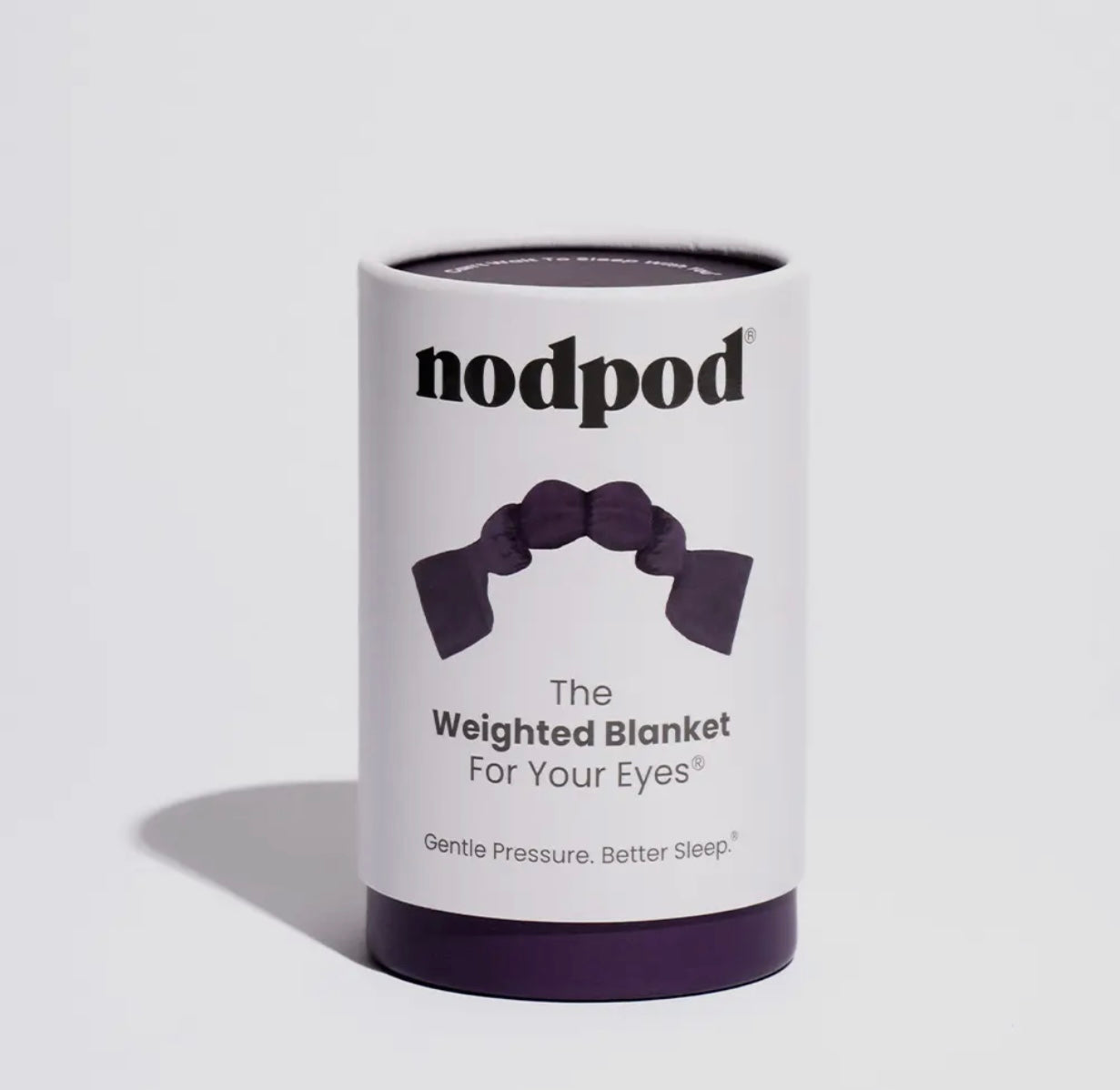 NodPod Weighted Sleep Mask for Eyes Fig Packaging