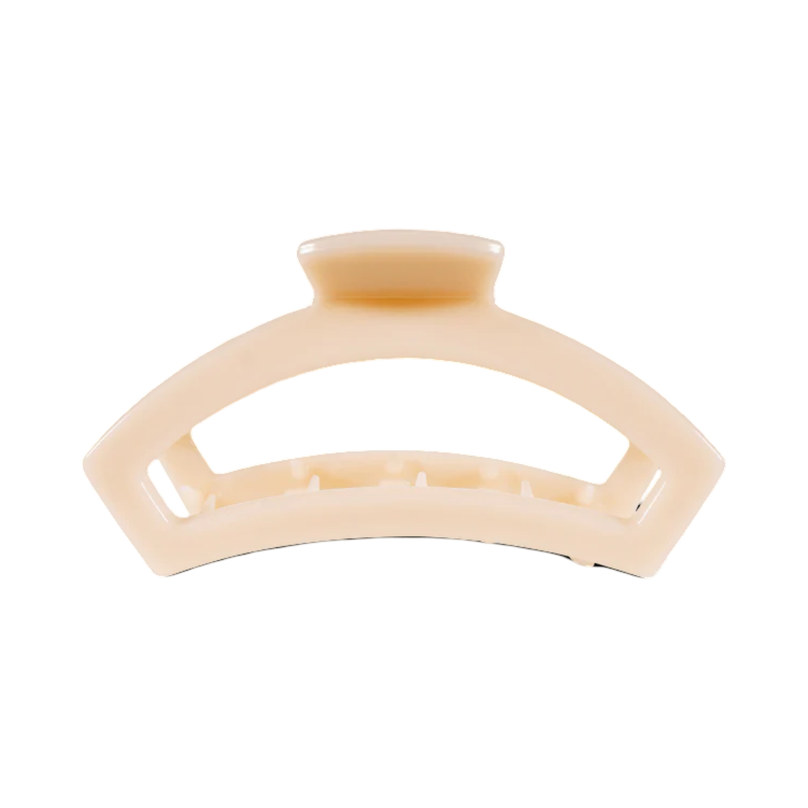 Beige hair clip on a white background