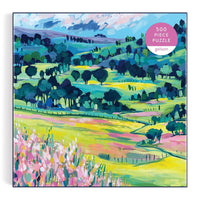 Painted Hills puzzle, Galison puzzle, 500 piece landscape puzzle, bold colorful puzzle, mountain field jigsaw, eco-friendly puzzle, FSC certified puzzle, recycled paper puzzle, adult puzzle gift, scenic nature puzzle