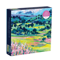 Painted Hills puzzle, Galison puzzle, 500 piece landscape puzzle, bold colorful puzzle, mountain field jigsaw, eco-friendly puzzle, FSC certified puzzle, recycled paper puzzle, adult puzzle gift, scenic nature puzzle