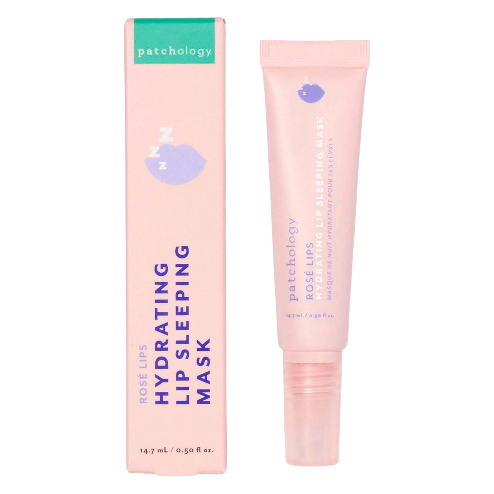 Patchology Hydrating Lip Sleeping Mask with packaging on a white background