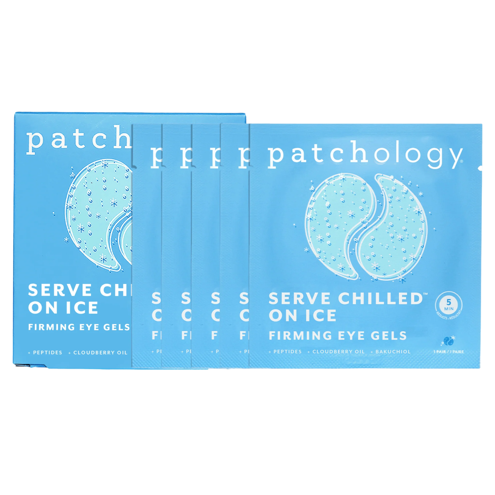 Patchology eye gels, bubbly eye gels, Served Chilled eye patches, 5 pack eye gels, hydrating eye gels, brightening under eye mask, Patchology skincare