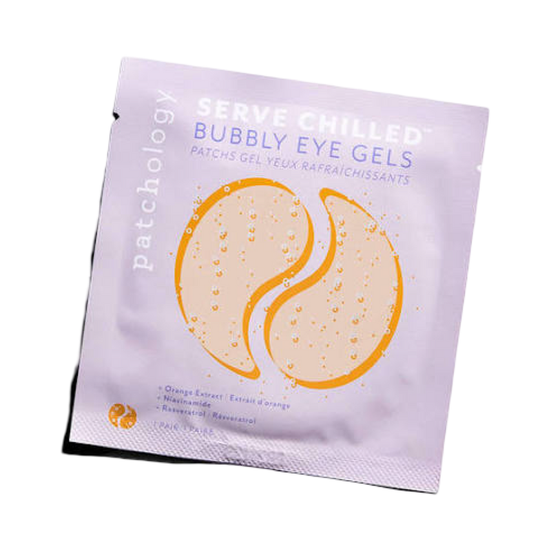 Patchology eye gels, bubbly eye gels, Served Chilled eye patches, 5 pack eye gels, hydrating eye gels, brightening under eye mask, Patchology skincare