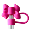 Pink Bow Straw Cover  Water Bottle
