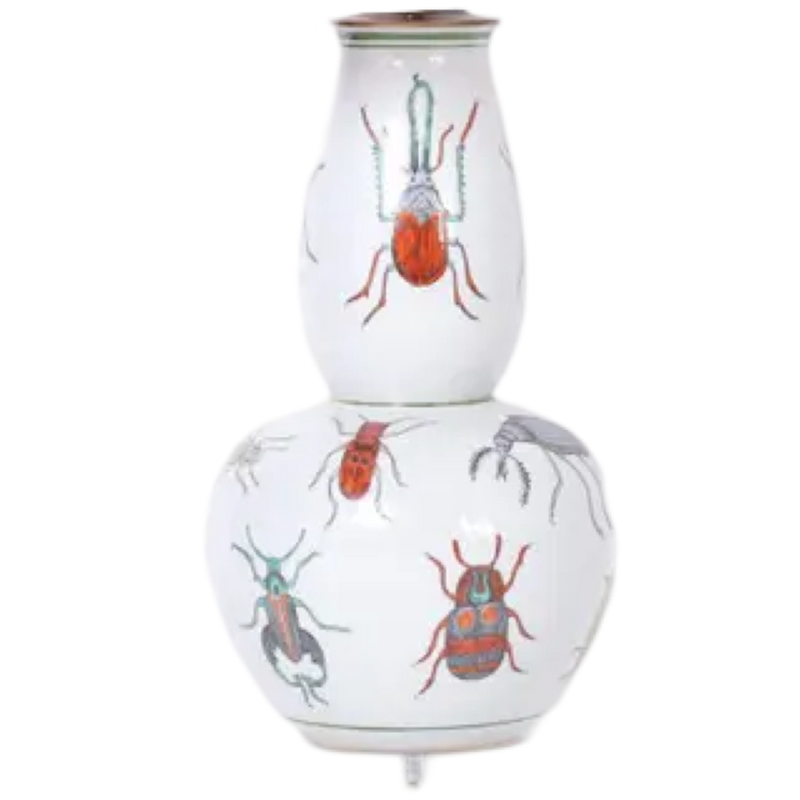 Porcelain Chinese Insect Gourd Lamp