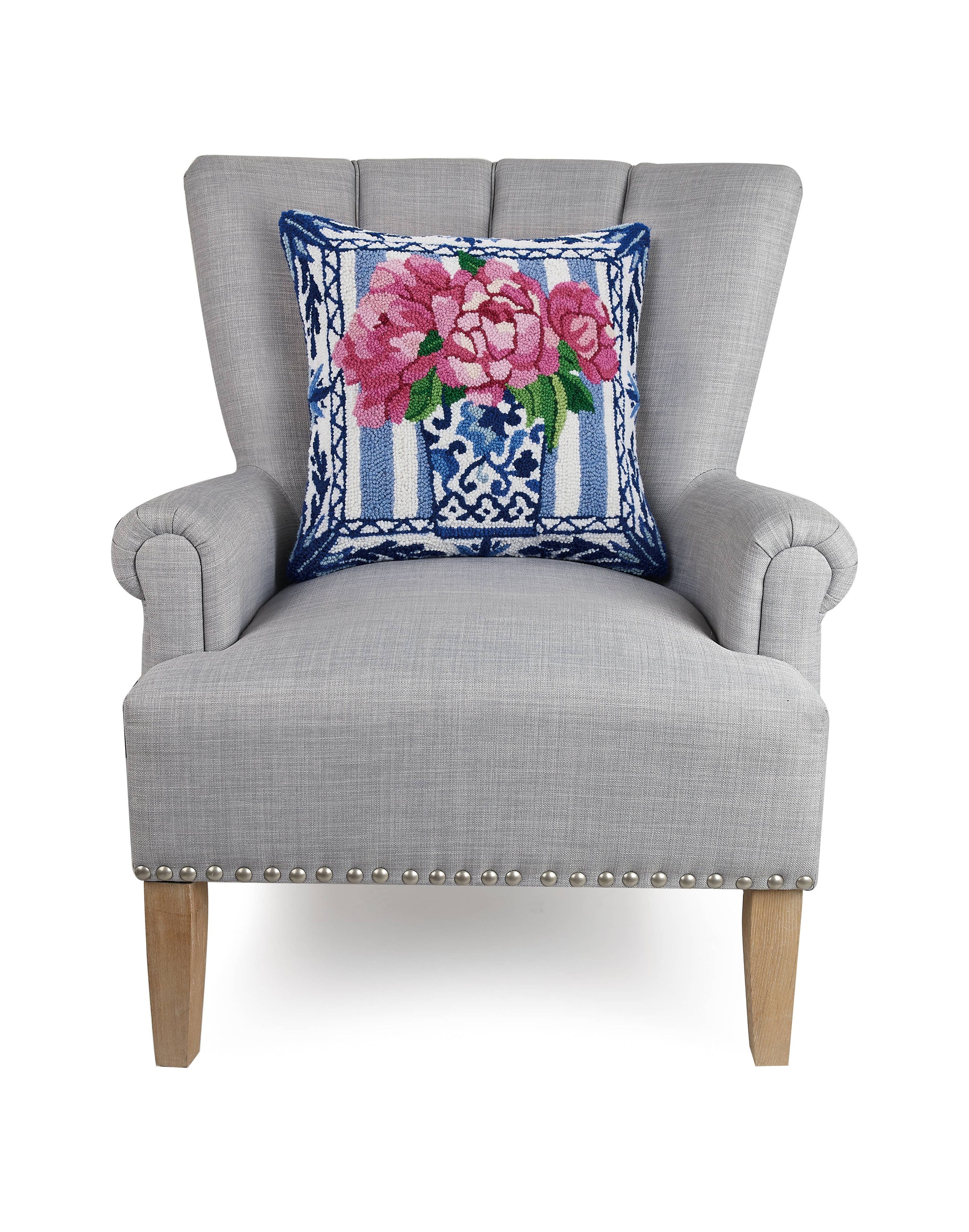 Pretty Petals Hook Pillow Sally Eckman Roberts
