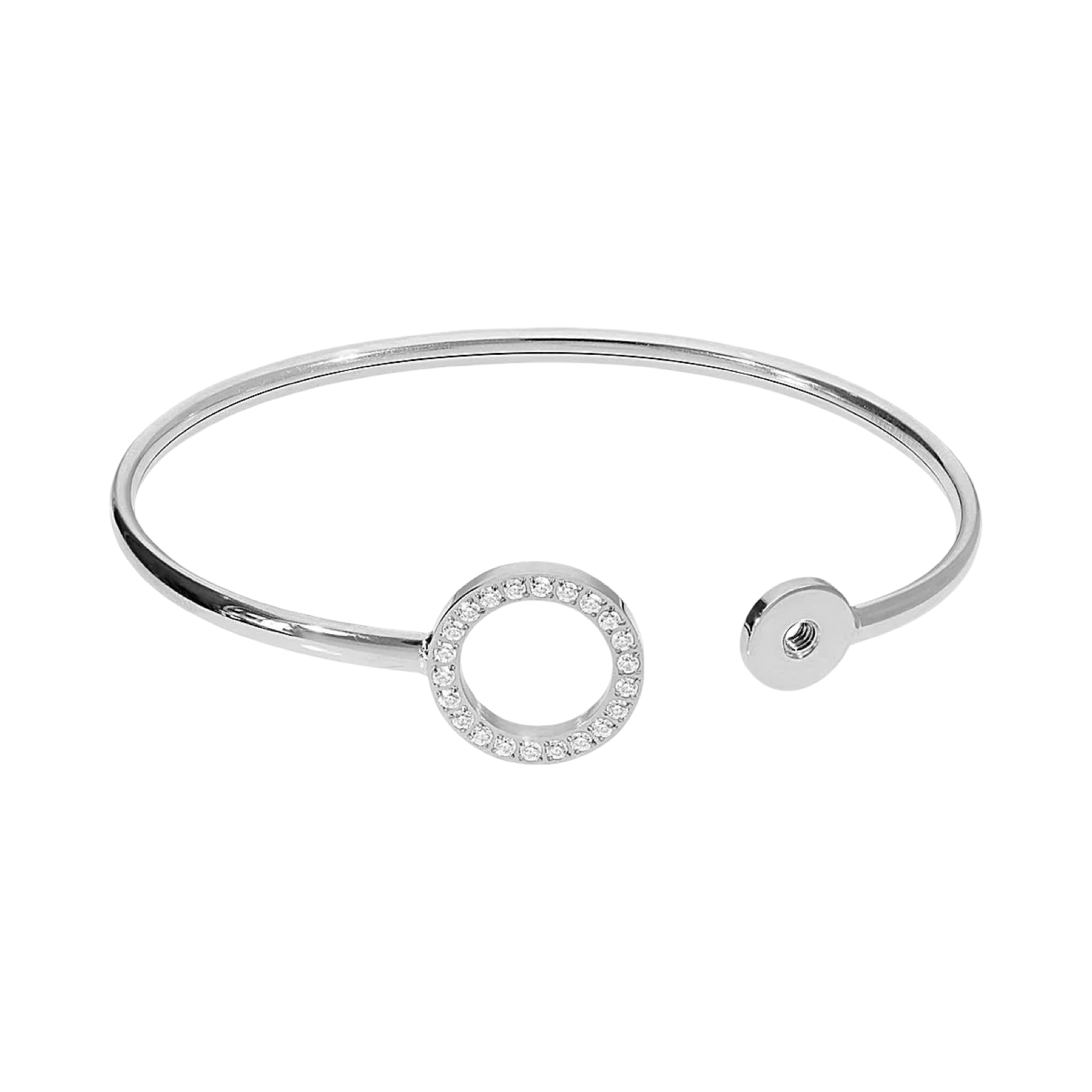 QUDO Cassine Basic Bangle silver, QUDO silver bracelet, interchangeable bracelet QUDO, Neutral Collection jewelry, silver bangle bracelet, interchangeable jewelry bracelet, customizable bracelet system, luxury interchangeable jewelry, silver stacking bracelet, modern silver bracelet, QUDO collector jewelry, everyday silver jewelry, minimalist silver bangle, interchangeable crystal bracelet, Oh Meredith QUDO