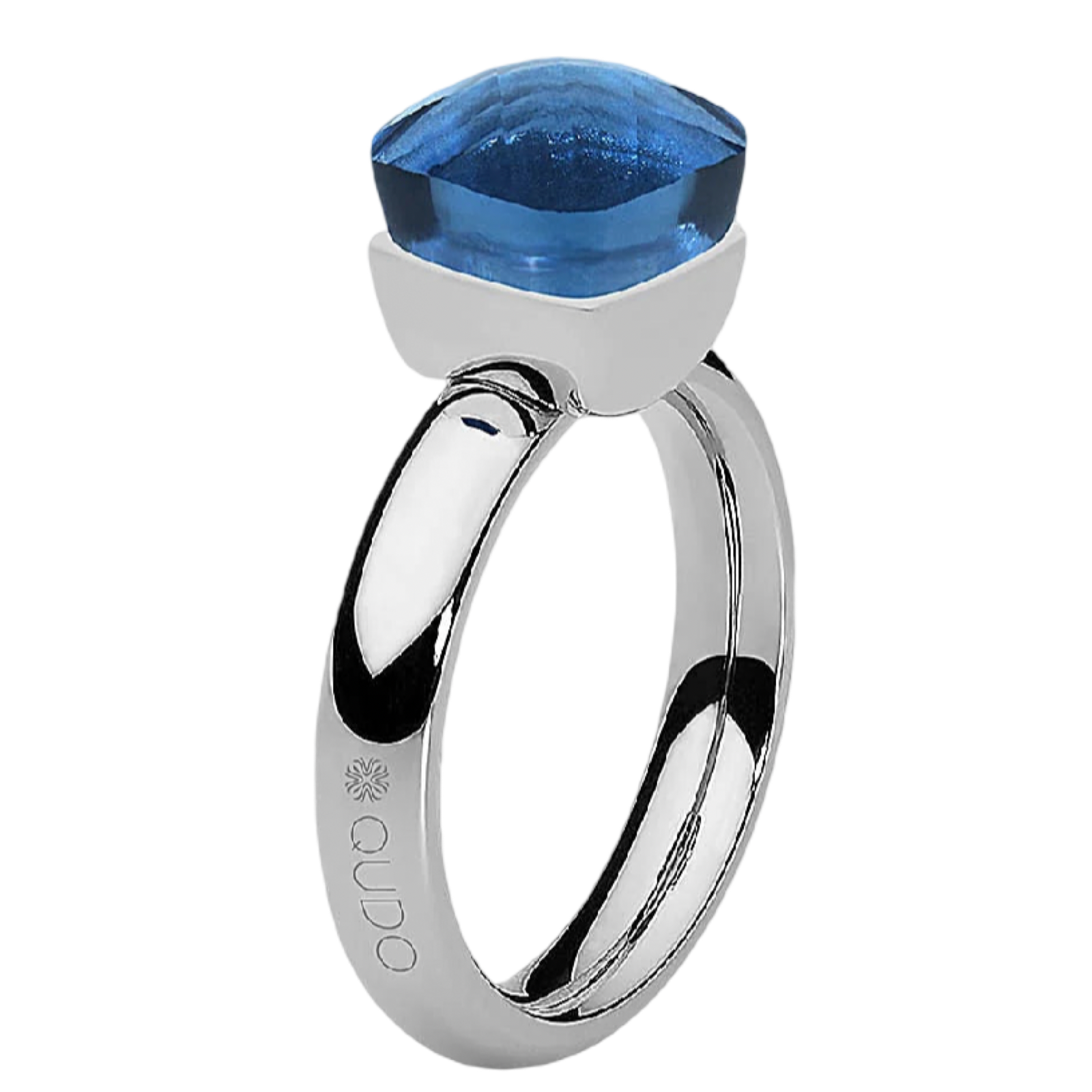 QUDO_Firenze_ring_dark_blue_crystal_ring_blue_statement_ring_QUDO_gold_ring_stainless_steel_ring_solitaire_crystal_ring_navy_blue_ring_women_s_fashion_ring_stackable_statement_ring_elegant_crystal_ring_modern_jewelry_ring_blue