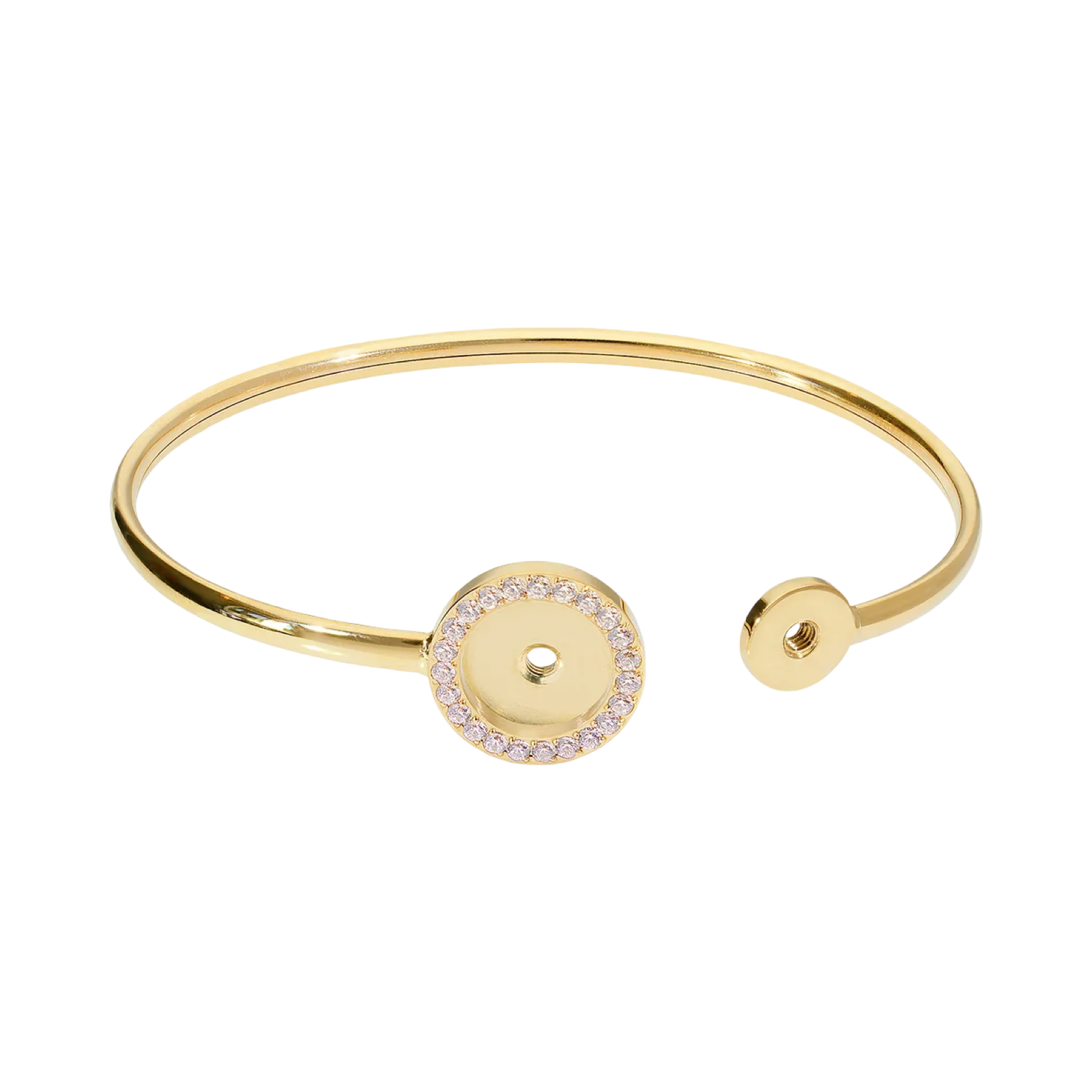 QUDO Portofino Bangle gold, QUDO gold bracelet, interchangeable bracelet QUDO, Neutral Collection jewelry, gold bangle bracelet, interchangeable jewelry bracelet, customizable bracelet system, luxury interchangeable jewelry, gold stacking bracelet, modern gold bracelet, QUDO collector jewelry, everyday gold jewelry, polished gold bangle, interchangeable crystal bracelet, Oh Meredith QUDO