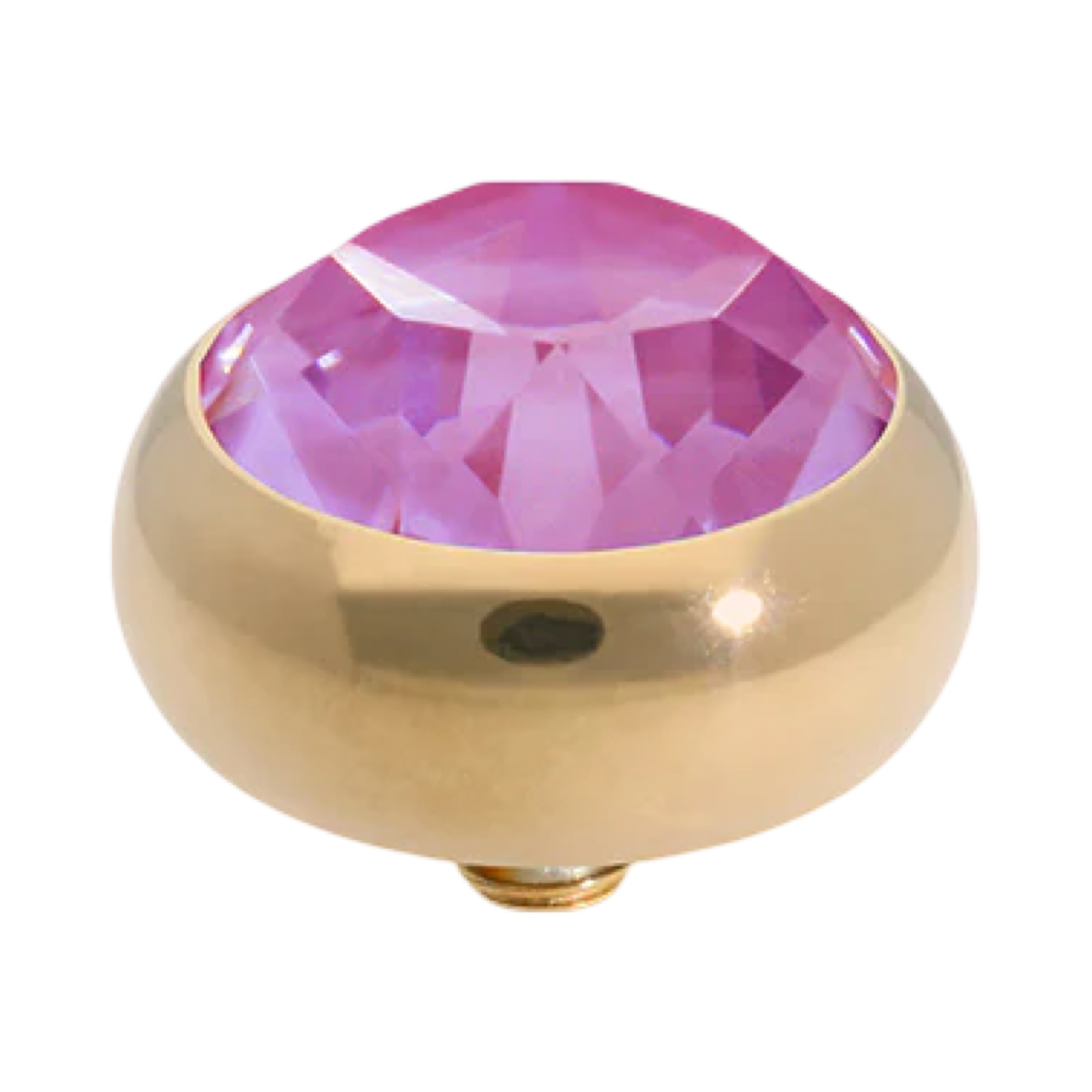 QUDO Sesto gold, QUDO interchangeable jewelry, purple crystal jewelry, gold crystal topper, Swarovski crystal jewelry, interchangeable jewelry topper, purple jewelry, statement crystal jewelry, QUDO top, luxury crystal jewelry