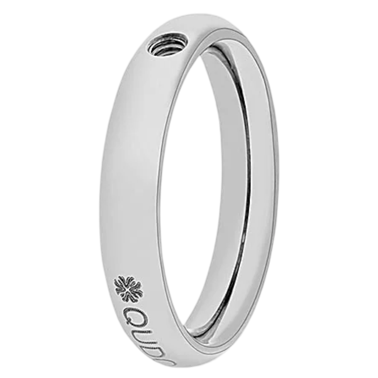 QUDO interchangeable ring, interchangeable ring base, stainless steel interchangeable ring, Swarovski interchangeable jewelry, customizable ring QUDO, German interchangeable jewelry silver
