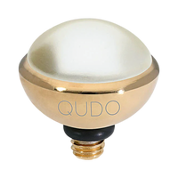 QUDO Bottone Gold Top in Pearl interchangeable Swarovski crystal topper
