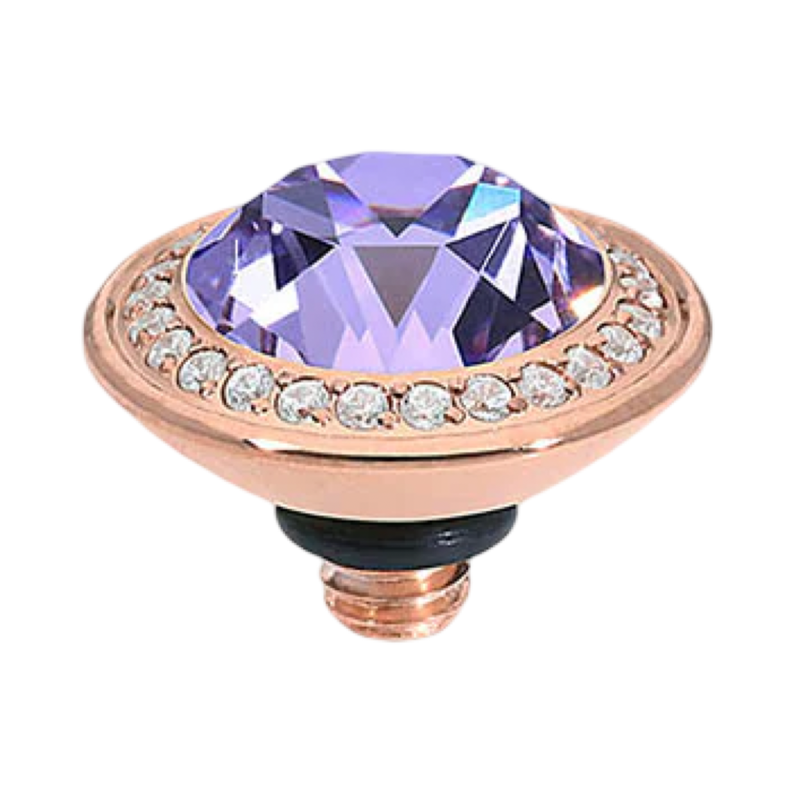 Decorative light bulb with purple gem and gold base on a white background, branded 'QUDO'.