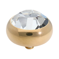 Qudo Sesto topper, Swarovski interchangeable topper, Qudo jewelry, gold crystal topper, customizable jewelry, Qudo Germany, interchangeable ring topper, boutique jewelry, Oh Meredith Qudo collection