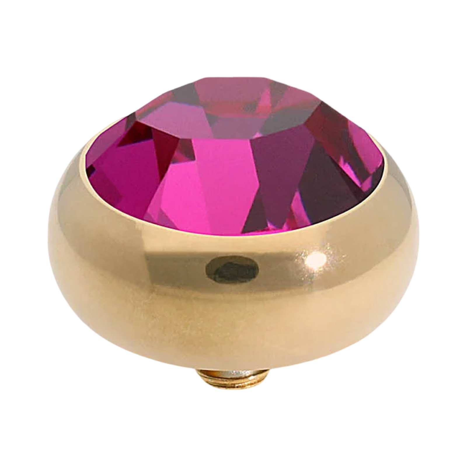 Qudo sesto top gold pink crystals collection fuschia
