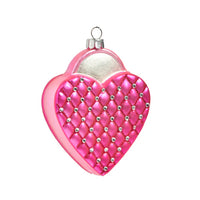 Quilted Pink Purse Ornament Raz Imports