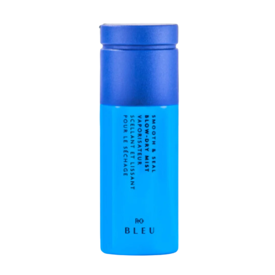 R+Co BLEU mini, Smooth and Seal mini, R+Co BLEU blow dry mist, anti-frizz heat protectant, travel hair mist, mini hair styling spray, BLEU Smooth & Seal, blowout finishing spray, shine mist for hair, hair smoothing spray