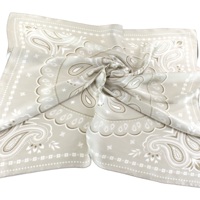 Sand Bandana Square Scarf | 27 Inch Fashion Scarf