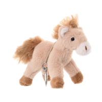 Say hello to Sugar — the sweetest little pony in the Bukowski bunch. This 4-inch plush charm is made in Sweden with a soft cream coat and irresistible fuzzy texture. Clip her onto your bag, keys, or backpack for a touch of playful spirit and equestrian flair wherever you go.