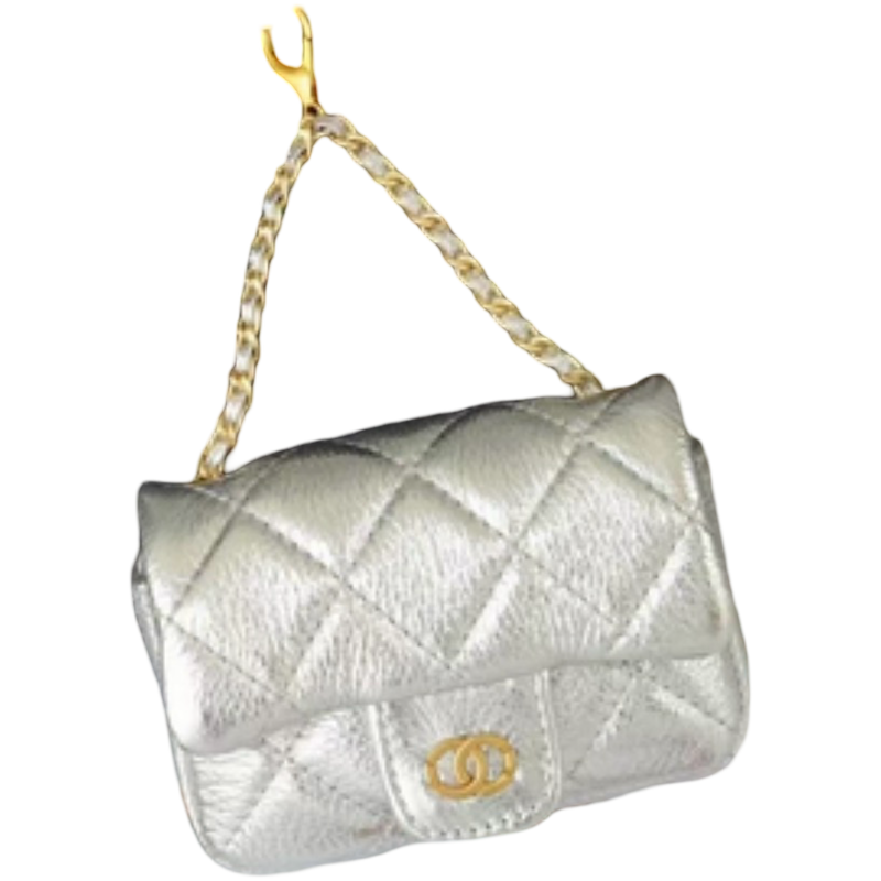 Silver Lining Leather Mini Bag Charm | Oh, Meredith