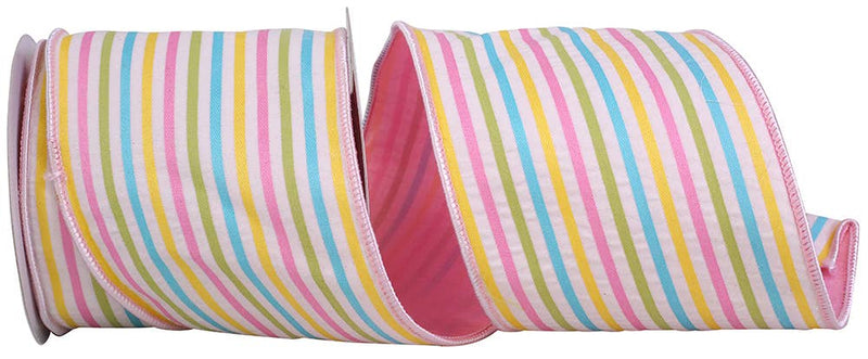 Spring Stripe Hard WIre Stripe Decorative Ribbon