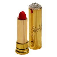 Starlight Starbright A Salute in Red 1940s lipstick in vintage-inspired gold refillable tube