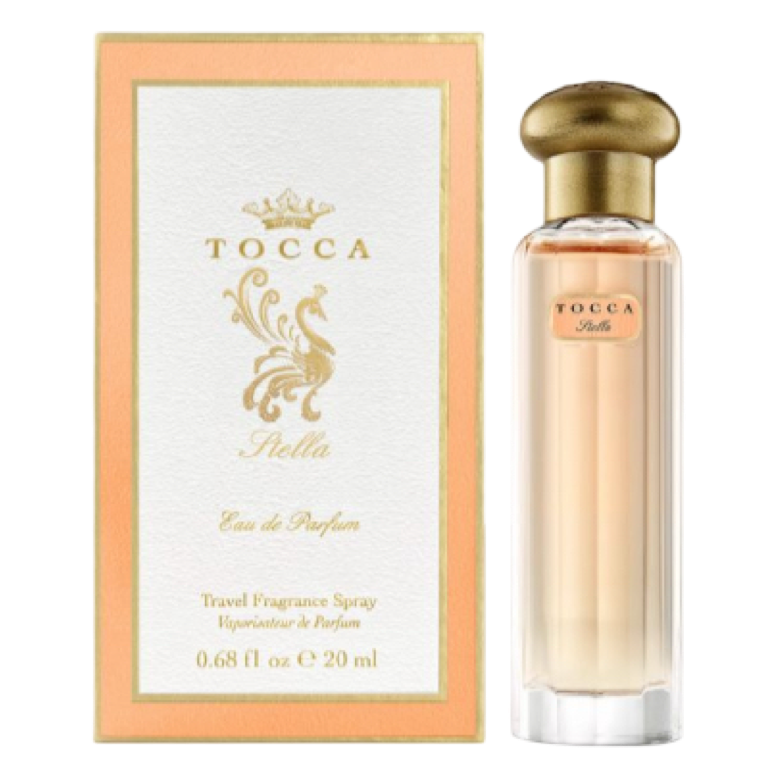 Tocca perfume bottle and packaging on a white background