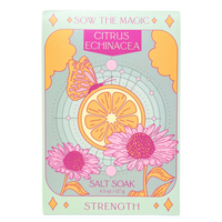 Strength tarot bath salts, spiritual bath soak, emotional healing bath, restorative bath salts, inner strength ritual soak, mineral bath salts for self-care, calming bath experience, tarot inspired bath ritual, bath salts for mental clarity, self-love bath soak

