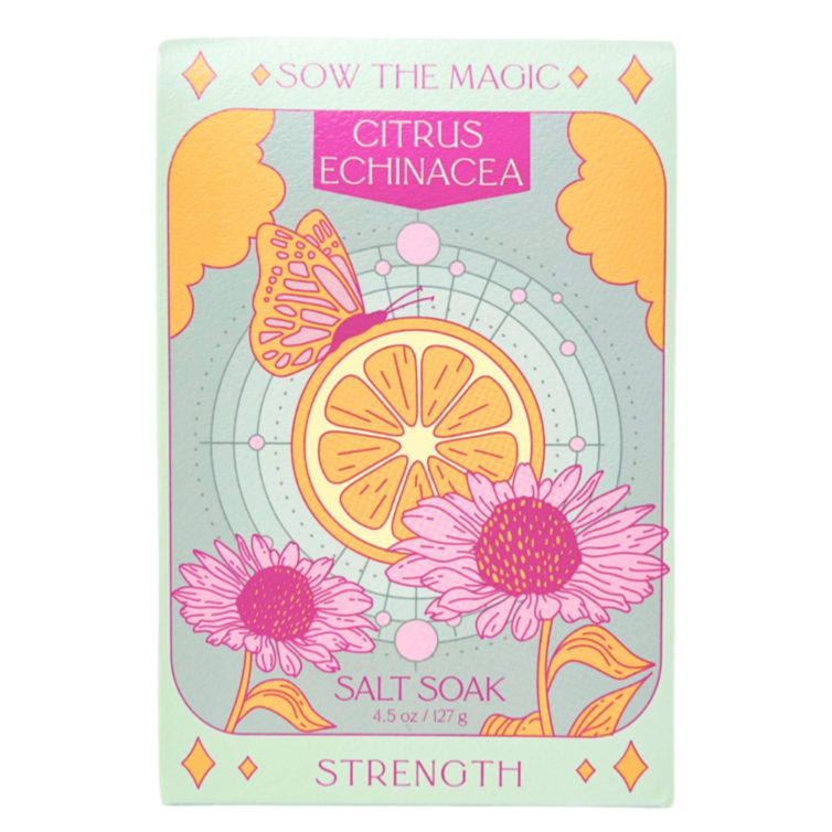 Strength tarot bath salts, spiritual bath soak, emotional healing bath, restorative bath salts, inner strength ritual soak, mineral bath salts for self-care, calming bath experience, tarot inspired bath ritual, bath salts for mental clarity, self-love bath soak

