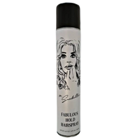 Hairspray can with a black and white design on a white background