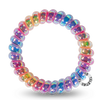TELETIES, large hair coils, glitter hair ties, no-rip hair ties, hair tie bracelet, strong grip hair ties, stylish hair accessories, hair ties set of 3, 